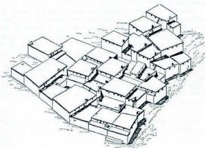 1. Reconstrucción esquemática de Çatal Hüyük