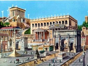 Reconstrucción ideal del Foro Romano