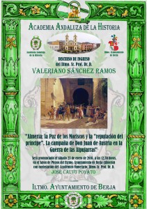 Cartel discurso ingreso VALERIANO SANCHEZ