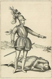 JUAN DE Austria con moro decapitado