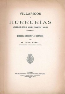 AAA libro de Luis Siret sobre Villaricos