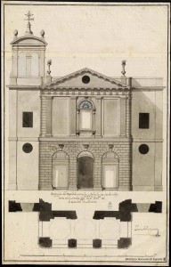 Proyecto de Iglesia de S. Francisco por J.A.Munar. Fuente: Biblioteca Nacional