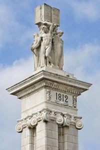 Cádiz Plaza España Monumento Cortes (detalle cúspide)