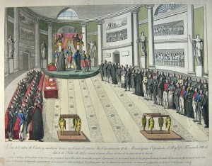 Fernando VII jura Const en pal.Senado 1820