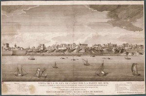 003 Vista de la plaza de Cádiz por la parte del sur desde la Catedral vieja-MartíMora_1789