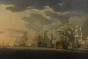 201 Derrota de la flota española en el Cabo de San Vicente por Robert Cleveley
