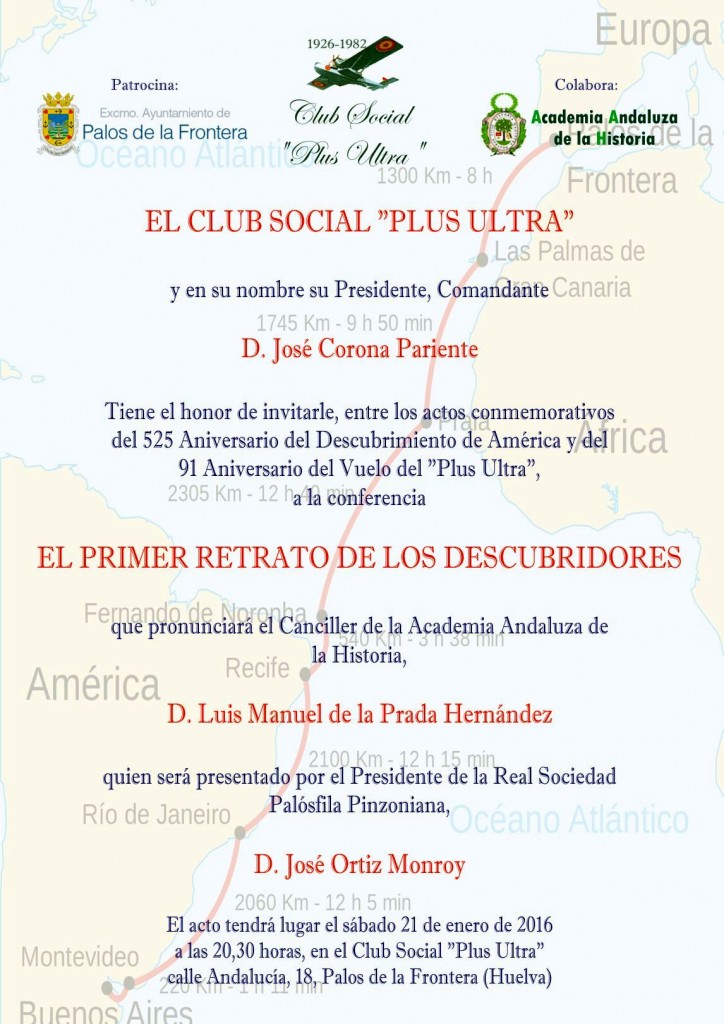 Cartel conferencia Plus Ultra Luis de la Prada